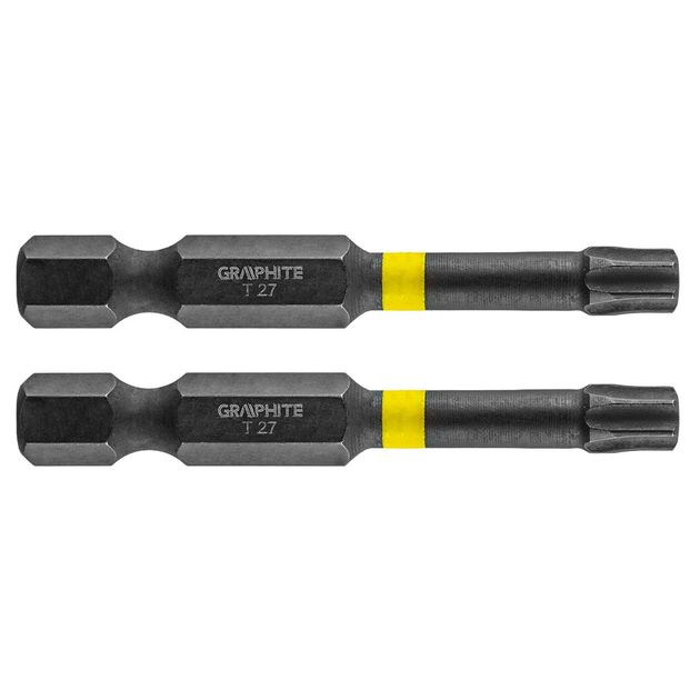 Ударные биты TX27, 50 мм, 2 шт. GRAPHITE (56H527), фото  | SNABZHENIE.com.ua