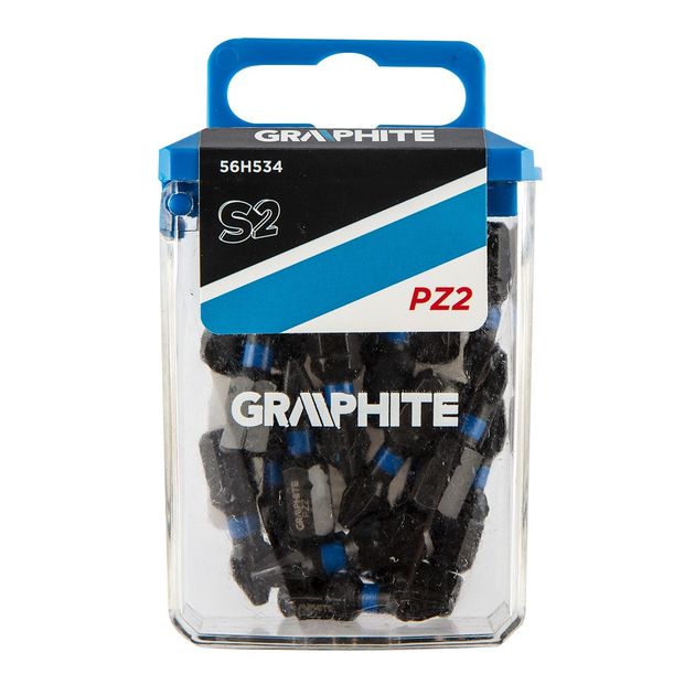Ударные биты PZ2, 25 мм, 20 шт. GRAPHITE (56H534), фото  | SNABZHENIE.com.ua