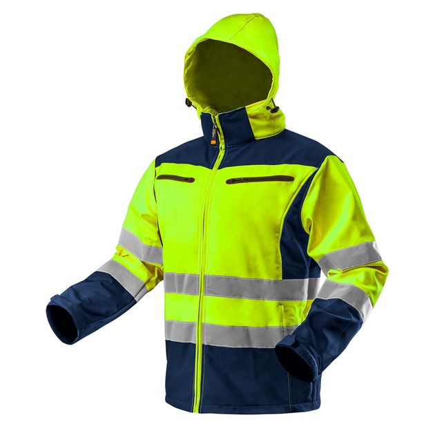 Куртка softshell світлоповертаюча; жовта; розмір XXL NEO, фото  | SNABZHENIE.com.ua