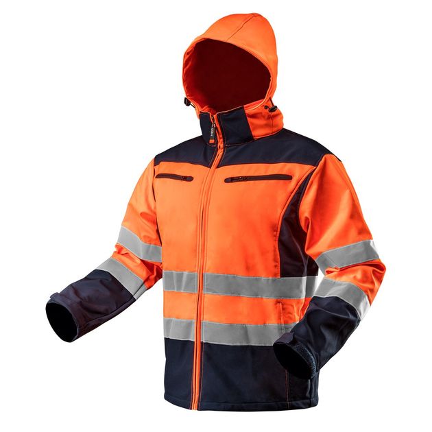 Куртка softshell світлоповертаюча; помаранчева; розмір L NEO, фото  | SNABZHENIE.com.ua