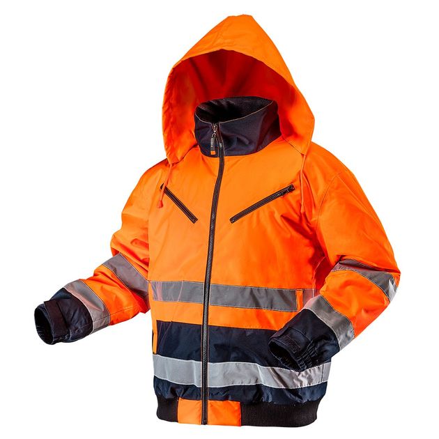 Утепленная оранжевая сигнальная куртка XXXL NEO (81-711-XXXL), фото  | SNABZHENIE.com.ua