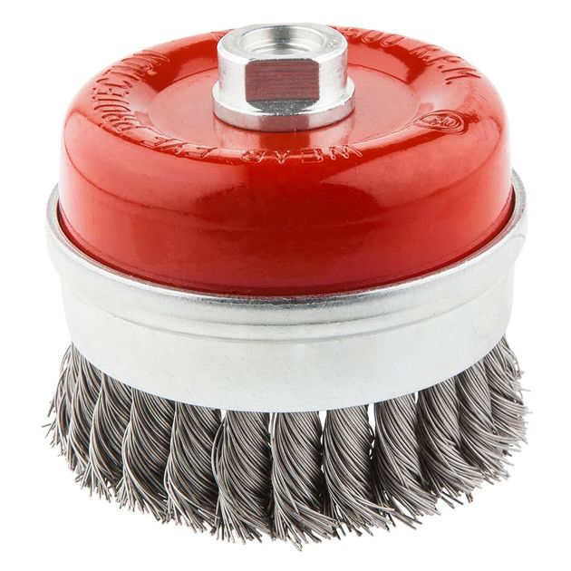 Щетка проволочная чашечная INOX GRAPHITE 65мм, М14, усиленная, фото  | SNABZHENIE.com.ua