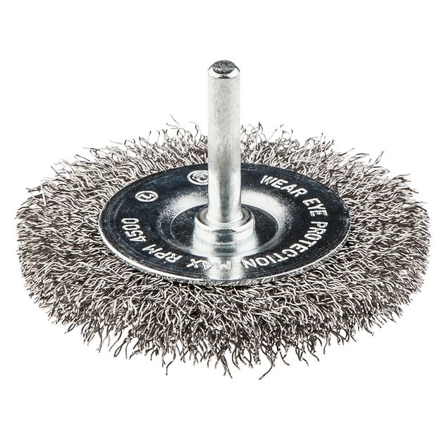 Щетка проволочная дисковая 75 мм INOX, хвостовик GRAPHITE, фото  | SNABZHENIE.com.ua
