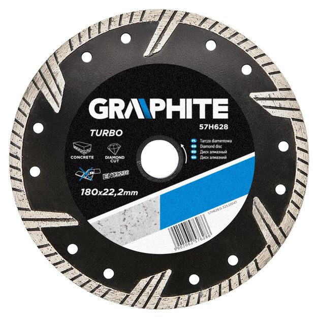 Алмазный диск Turbo GRAPHITE 180 х 22,2 мм (57H628), фото  | SNABZHENIE.com.ua