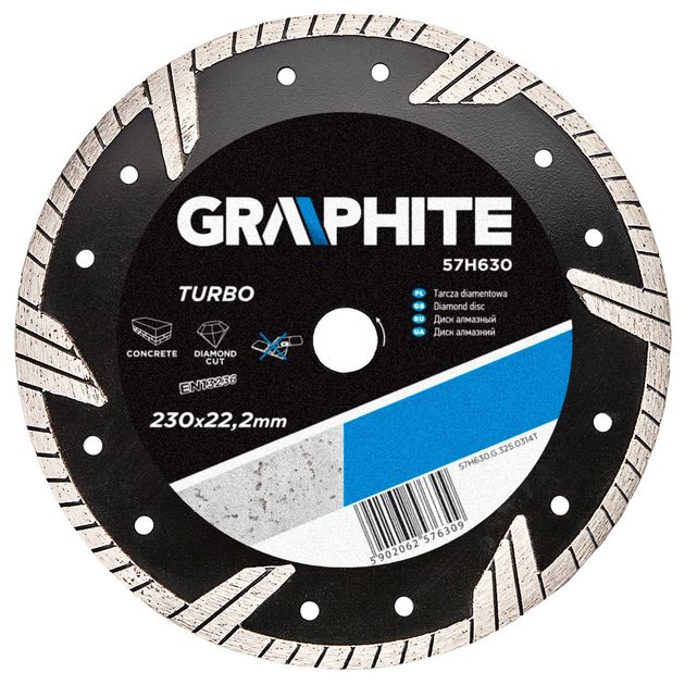 Алмазный диск TURBO GRAPHITE 230x22,2 мм (57H630), фото  | SNABZHENIE.com.ua