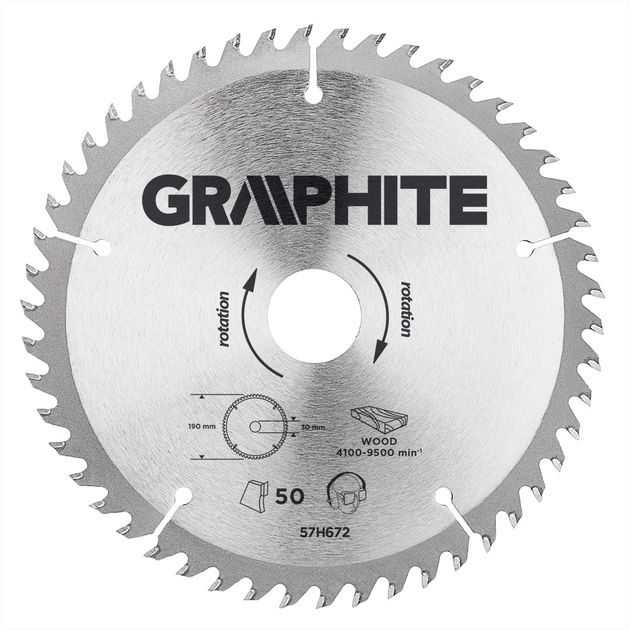 Диск отрезной GRAPHITE, карбид кремния, 190x30 мм, 50 зубьев, фото  | SNABZHENIE.com.ua