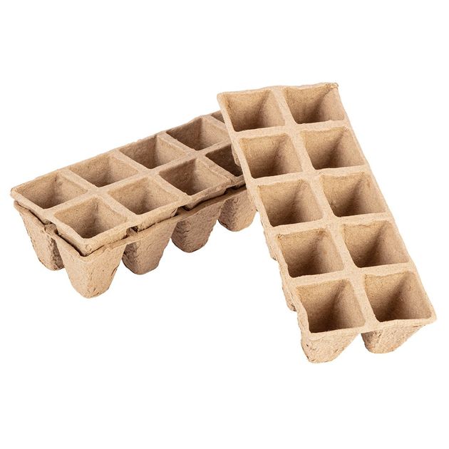 Торфяные кашпо 2x5 отворов, 22x8,5x5,5 см, 10 шт, фото  | SNABZHENIE.com.ua