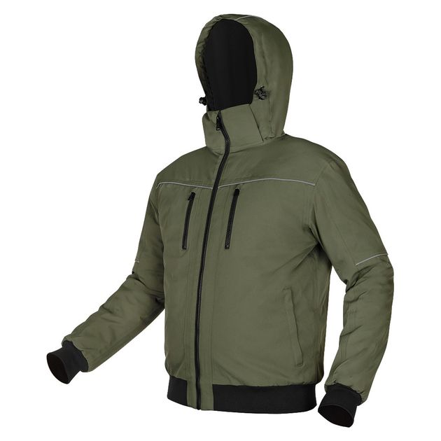 Утепленная куртка с капюшоном OUTDOOR, зелёная, размер XXL, фото  | SNABZHENIE.com.ua