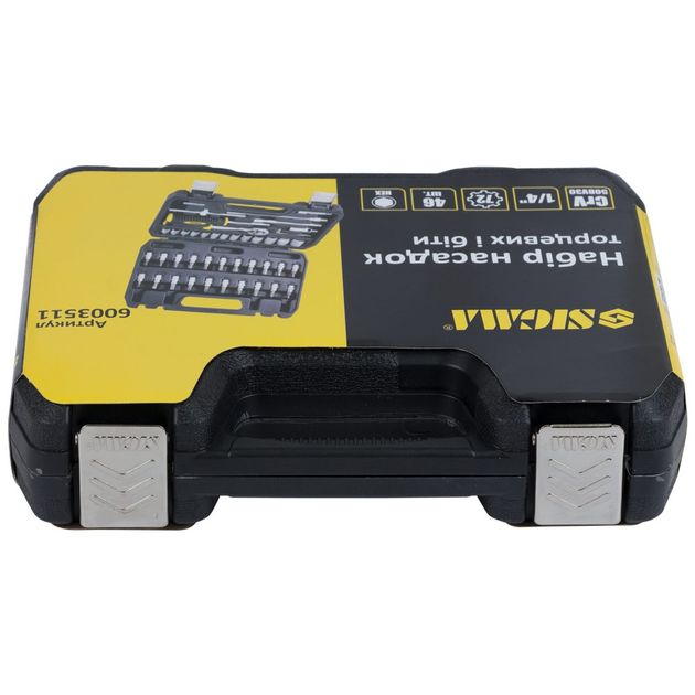 Набор бит и насадок 1/4" 46 шт CrV mid SIGMA (6003511), фото , изображение 8 | SNABZHENIE.com.ua