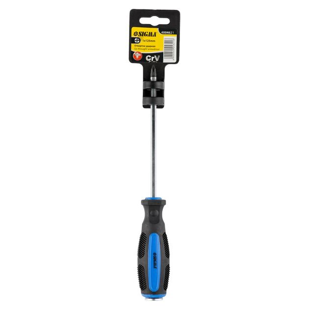 Отвертка ударная крестовая PH1 125мм CrV SIGMA (4004621), фото , изображение 4 | SNABZHENIE.com.ua