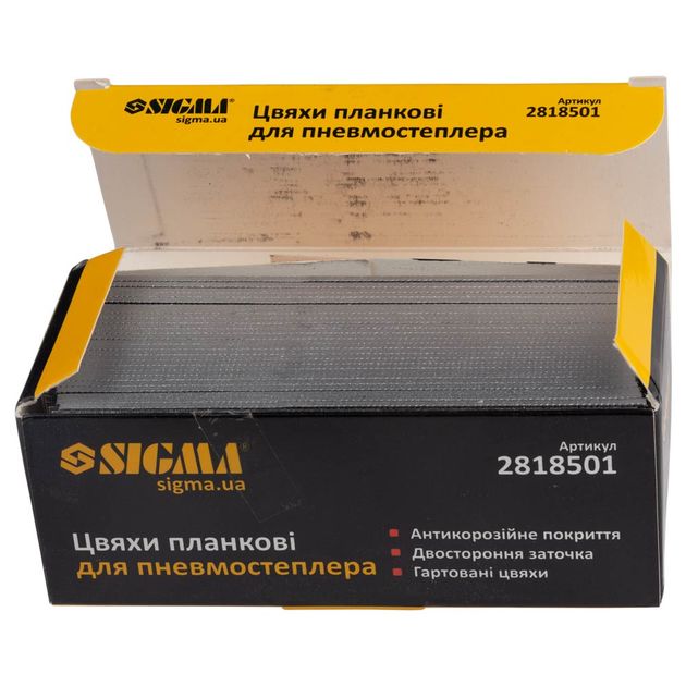 Гвозди планочные 50×1.25×1мм для пневмостеплера 5000шт SIGMA, фото , изображение 3 | SNABZHENIE.com.ua Гвозди планочные 50×1.25×1мм для пневмостеплера 5000шт SIGMA, фото , изображение 3 | SNABZHENIE.com.ua