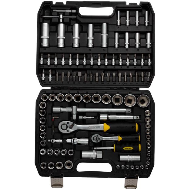 Набор бит и насадок 1/4", 1/2" 110шт CrV mid SIGMA (6003771), фото , изображение 3 | SNABZHENIE.com.ua