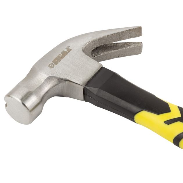 Молоток-гвоздодер 225г с фиберглассовой ручкой SIGMA, фото , изображение 6 | SNABZHENIE.com.ua