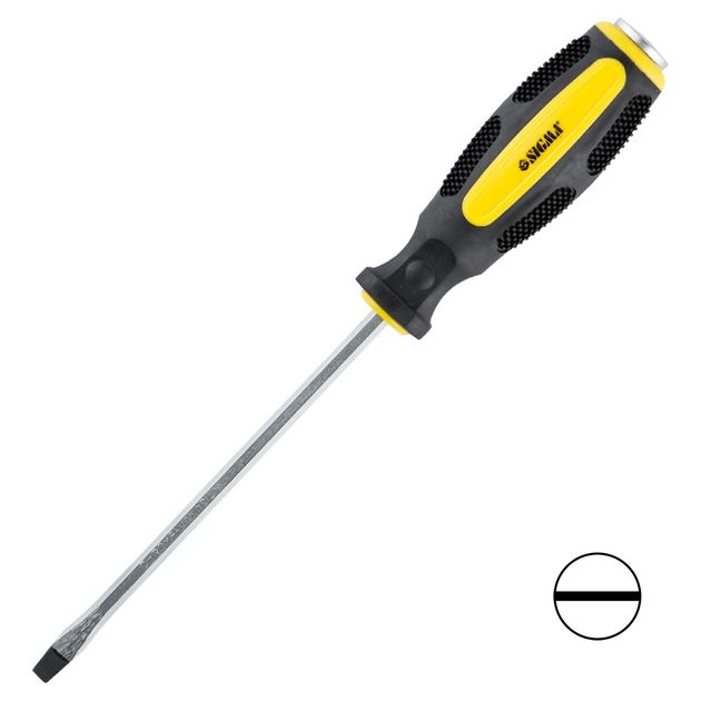 Отвертка ударная шлицевая SL6*100мм CrV SIGMA, фото  | SNABZHENIE.com.ua