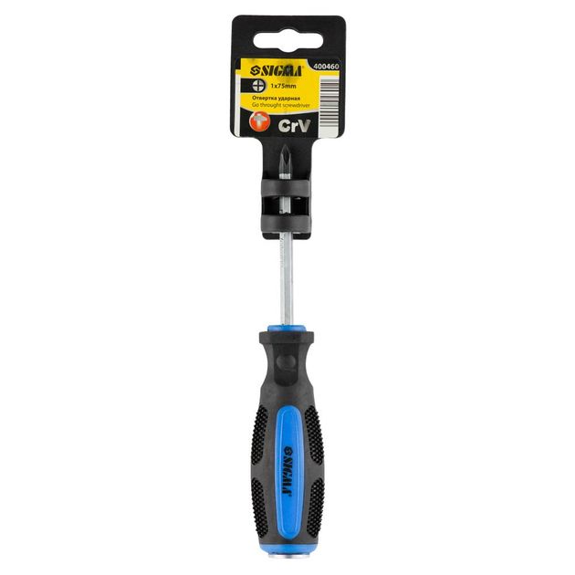 Отвертка ударна крестова PH1*75мм CrV SIGMA (4004601), фото , зображення 4 | SNABZHENIE.com.ua Отвертка ударна крестова PH1*75мм CrV SIGMA (4004601), фото , зображення 4 | SNABZHENIE.com.ua