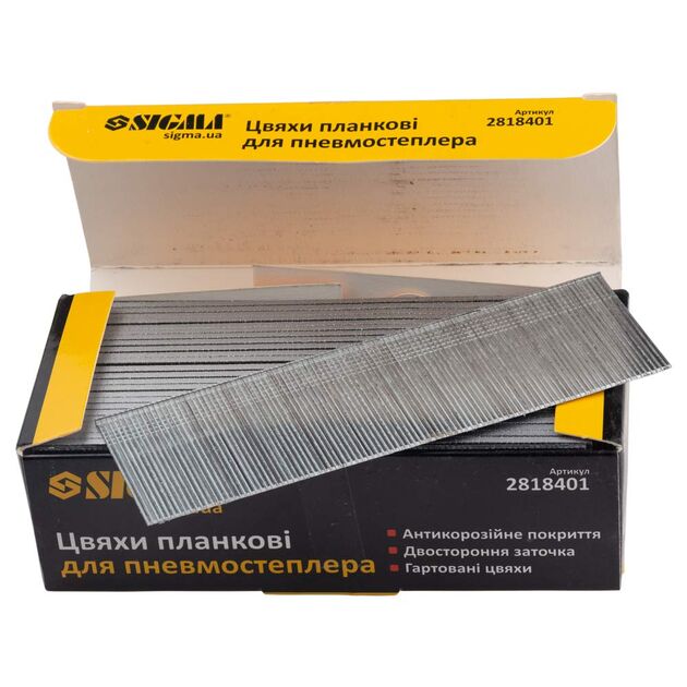 Планочные гвозди 40×1.25×1мм для пневмостеплера 5000шт SIGMA, фото  | SNABZHENIE.com.ua