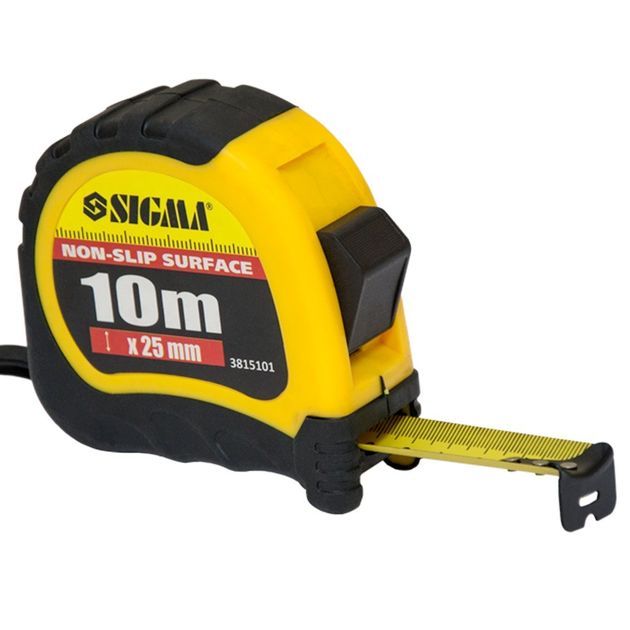 Рулетка SIGMA shiftlock 10м*25мм (3815101), фото  | SNABZHENIE.com.ua