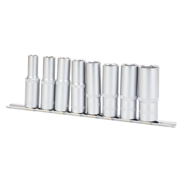 Набір насадок шестигранних подовжених 1/2 на планці 8 шт CrV SIGMA (6003691), фото , зображення 2 | SNABZHENIE.com.ua Набір насадок шестигранних подовжених 1/2 на планці 8 шт CrV SIGMA (6003691), фото , зображення 2 | SNABZHENIE.com.ua