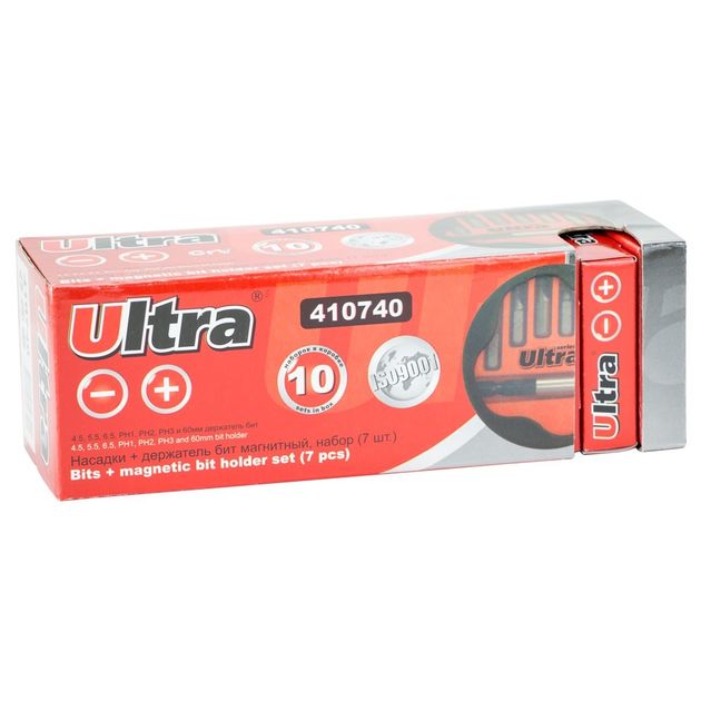Набір біт + адаптер 7 шт S2 (пластиковий кейс) ULTRA (4013102), фото , зображення 4 | SNABZHENIE.com.ua
