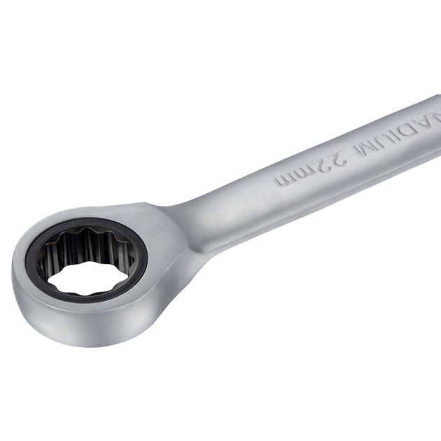 Ключ рожково-накидной трещоточный 22мм CrV polished SIGMA (6022221), фото , зображення 5 | SNABZHENIE.com.ua Ключ рожково-накидной трещоточный 22мм CrV polished SIGMA (6022221), фото , зображення 5 | SNABZHENIE.com.ua