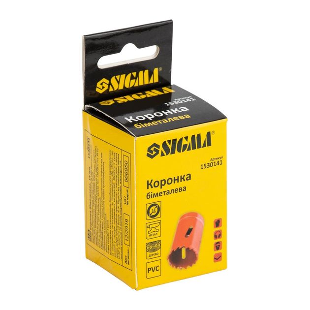 Коронка биметаллическая 14 мм SIGMA (1530141), фото , изображение 4 | SNABZHENIE.com.ua