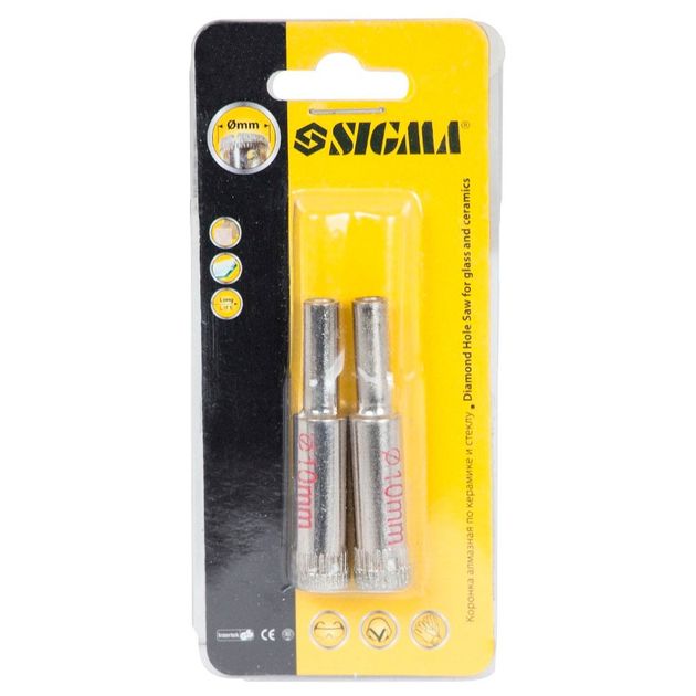 Алмазные коронки для керамики и стекла 10мм SIGMA (1541101), фото , изображение 2 | SNABZHENIE.com.ua