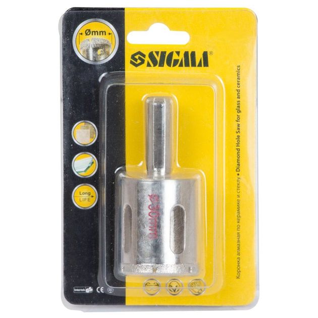 Коронка алмазная 30мм SIGMA для керамики и стекла (1541301), фото , изображение 2 | SNABZHENIE.com.ua
