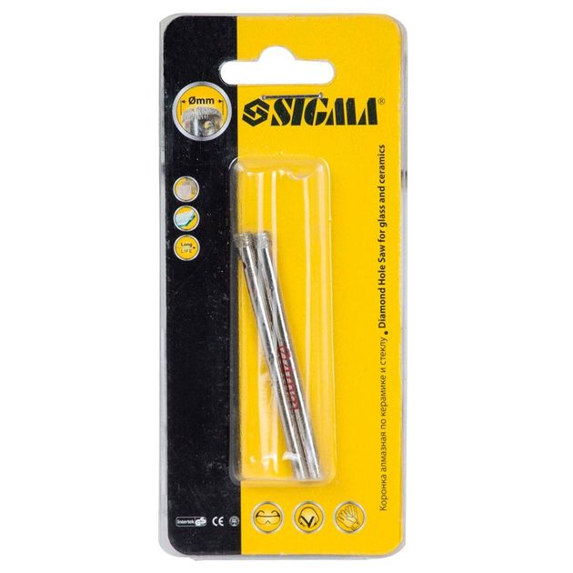 Коронки алмазные SIGMA 4мм для керамики и стекла (1541041), фото , изображение 2 | SNABZHENIE.com.ua