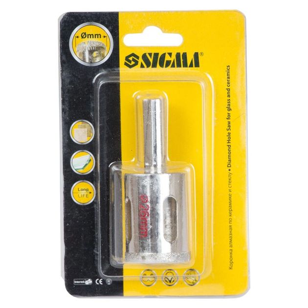 Коронки алмазные SIGMA 26мм для керамики и стекла (1541261), фото , изображение 2 | SNABZHENIE.com.ua