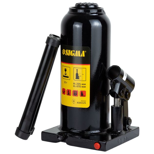 Гидравлический бутылочный домкрат 12т H 230-465мм SIGMA, фото  | SNABZHENIE.com.ua