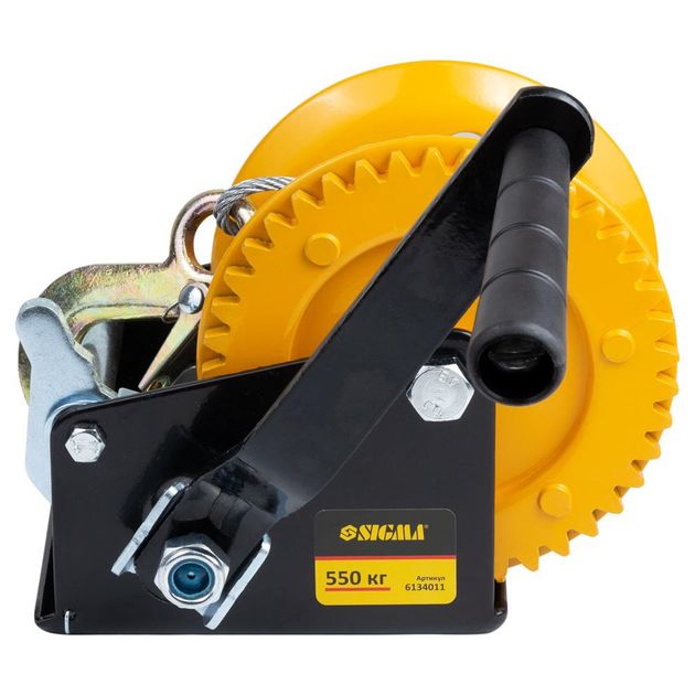 Лебедка ручная барабанная с тросом 10м×5мм, 550кг SIGMA, фото , изображение 3 | SNABZHENIE.com.ua