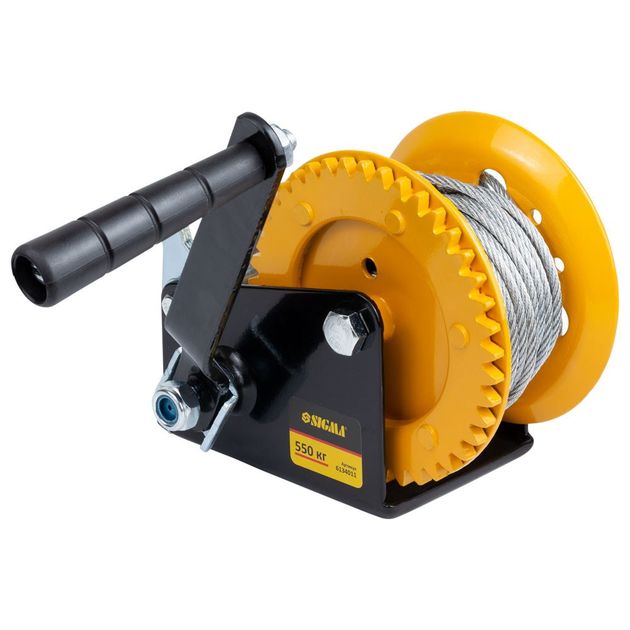 Лебедка ручная барабанная с тросом 10м×5мм, 550кг SIGMA, фото , изображение 8 | SNABZHENIE.com.ua