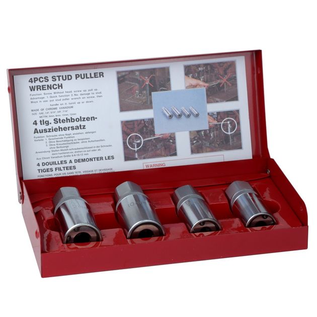 Насадки для снятия штифтов 6-12мм, 4 шт, CrV ULTRA, фото , изображение 2 | SNABZHENIE.com.ua