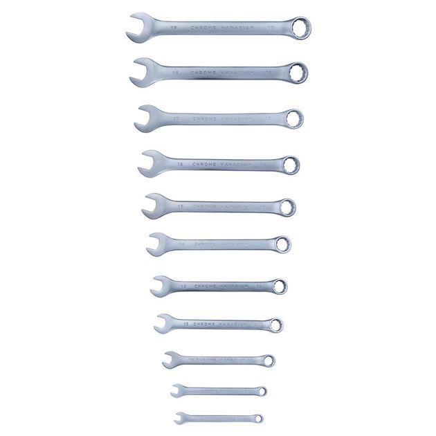 Ключи рожково-накидные 11 шт 7-19 мм CrV satine SIGMA, фото , изображение 3 | SNABZHENIE.com.ua