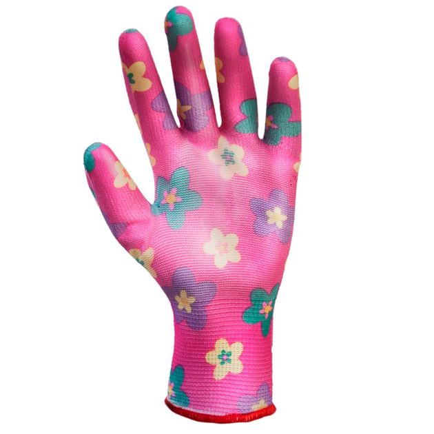 Перчатки SIGMA с ПУ покрытием, красные манжеты (9446301), фото , изображение 3 | SNABZHENIE.com.ua