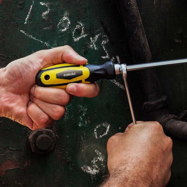 Отвертка шлицевая SL6×150мм под ключ CrV SIGMA (4007121), фото , изображение 4 | SNABZHENIE.com.ua Отвертка шлицевая SL6×150мм под ключ CrV SIGMA (4007121), фото , изображение 4 | SNABZHENIE.com.ua