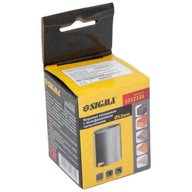 Коронка кольцевая вольфрамовая 53мм SIGMA (1512131), фото , изображение 2 | SNABZHENIE.com.ua