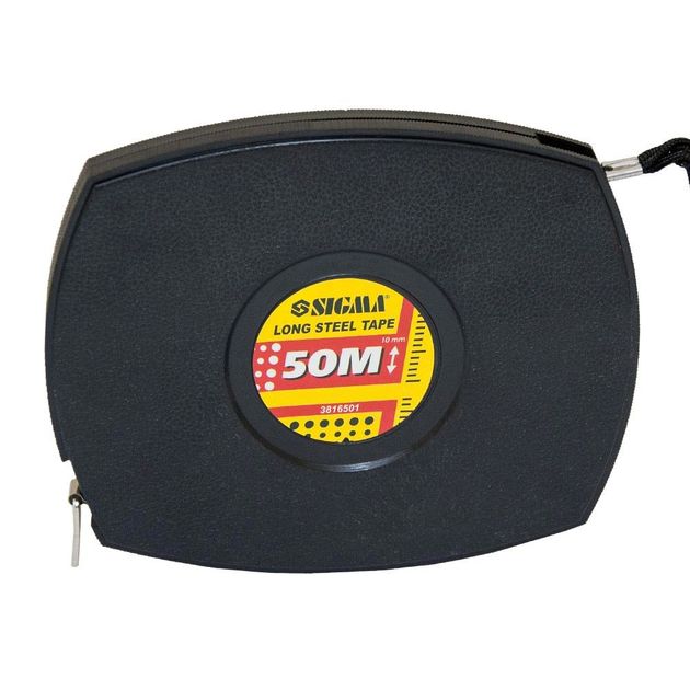 Рулетка сталева стрічка 50м*10мм (чорна) SIGMA (3816501), фото , зображення 2 | SNABZHENIE.com.ua Рулетка сталева стрічка 50м*10мм (чорна) SIGMA (3816501), фото , зображення 2 | SNABZHENIE.com.ua