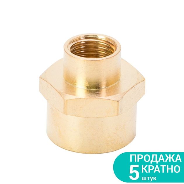 Соединение FT 1/4 × 1/2 (латунь) SIGMA, фото  | SNABZHENIE.com.ua