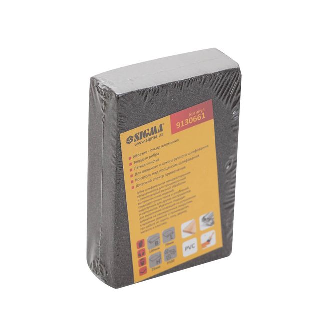 Губка шліфувальна чотиристороння 100*70*25мм P100 SIGMA (9130661), фото , зображення 3 | SNABZHENIE.com.ua