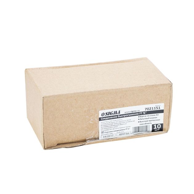 З'єднання швидкознімне з внутрішньою різьбою FT 3/8 SIGMA (7021151), фото , зображення 5 | SNABZHENIE.com.ua З'єднання швидкознімне з внутрішньою різьбою FT 3/8 SIGMA (7021151), фото , зображення 5 | SNABZHENIE.com.ua