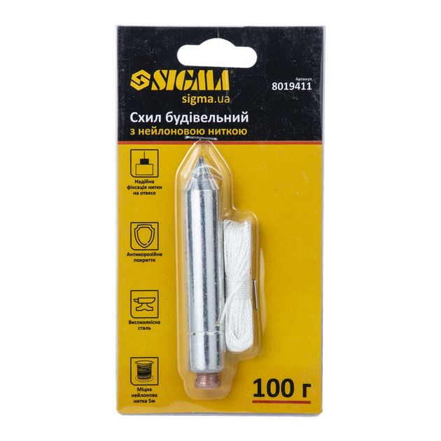 Отвес строительный 100г SIGMA, фото , изображение 6 | SNABZHENIE.com.ua Отвес строительный 100г SIGMA, фото , изображение 6 | SNABZHENIE.com.ua