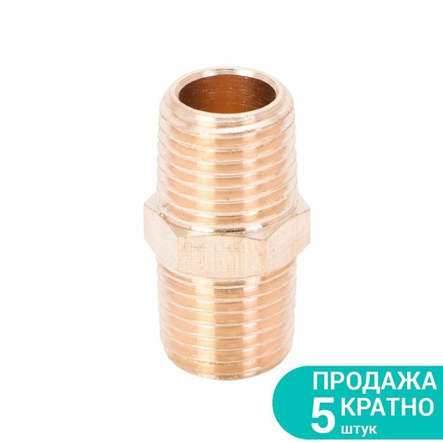 Соединение MT 1/4 × 1/4 латунное SIGMA (7025311), фото  | SNABZHENIE.com.ua