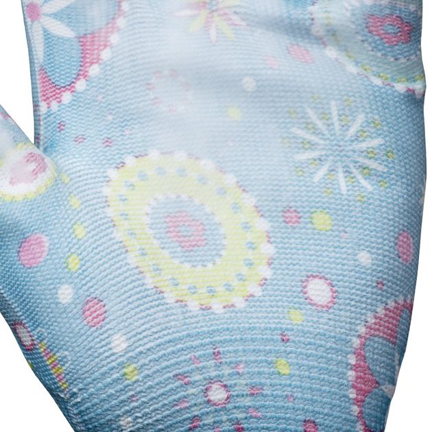 Перчатки трикотажные с ПУ покрытием, р7, SIGMA (синие манжеты), фото , изображение 5 | SNABZHENIE.com.ua