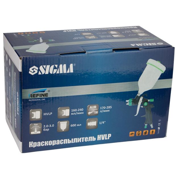 Краскораспылитель HVLP 1.4мм, 170-285л/мин, 600мл, REFINE, фото , изображение 8 | SNABZHENIE.com.ua Краскораспылитель HVLP 1.4мм, 170-285л/мин, 600мл, REFINE, фото , изображение 8 | SNABZHENIE.com.ua