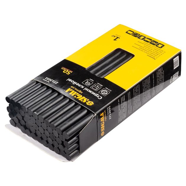 Стержні клеєві 11.2*200мм 50шт 1кг (чорні) SIGMA (2712031), фото , зображення 3 | SNABZHENIE.com.ua