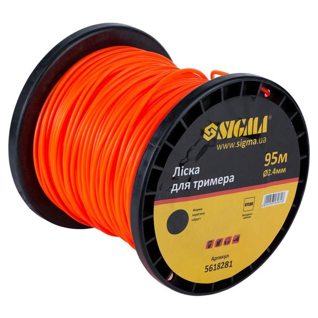 Леска для триммера круг 2.4мм 95м катушка SIGMA (5618281), фото , зображення 2 | SNABZHENIE.com.ua Леска для триммера круг 2.4мм 95м катушка SIGMA (5618281), фото , зображення 2 | SNABZHENIE.com.ua