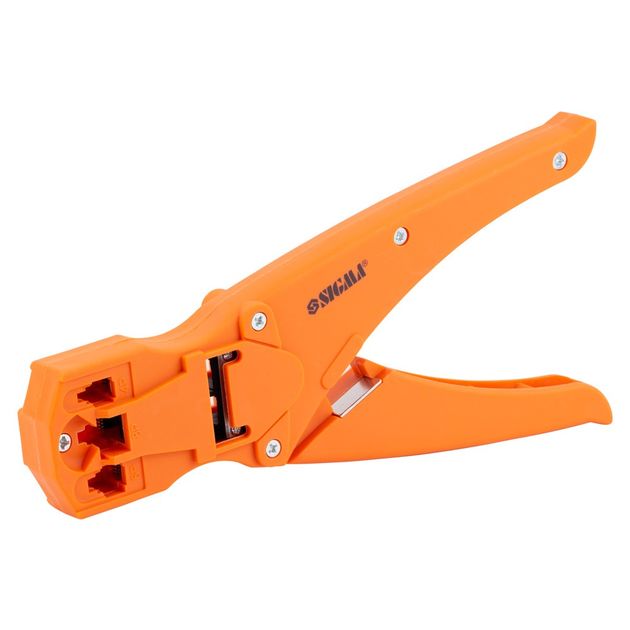 Клещи для обжима коннекторов 4Р4С, 6Р6С, 8Р8С SIGMA (4372401), фото , изображение 2 | SNABZHENIE.com.ua Клещи для обжима коннекторов 4Р4С, 6Р6С, 8Р8С SIGMA (4372401), фото , изображение 2 | SNABZHENIE.com.ua