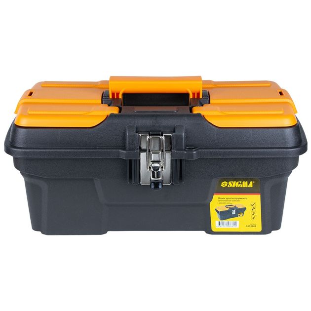 Ящик для інструмента (металеві замки) 434*239*194мм SIGMA (7403661), фото , зображення 2 | SNABZHENIE.com.ua Ящик для інструмента (металеві замки) 434*239*194мм SIGMA (7403661), фото , зображення 2 | SNABZHENIE.com.ua