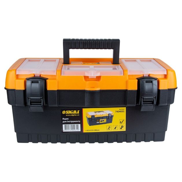 Ящик для инструмента SIGMA 413x212x186 мм (7404031), фото , изображение 2 | SNABZHENIE.com.ua